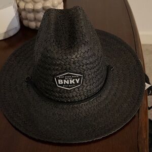 Toddler Binky Bro black straw hat